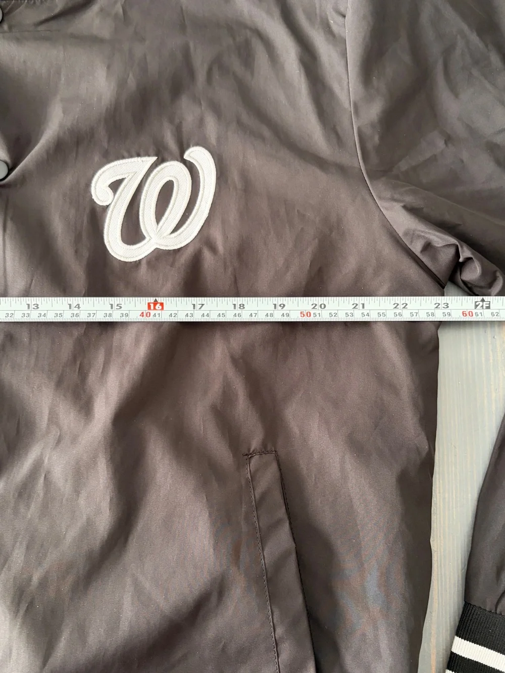 Washington Nationals Art of the gameBlack Varsity-Style Men's Jacket Size L